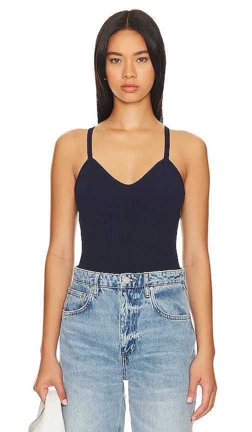 525 Liv Rib Bralette Top in Navy