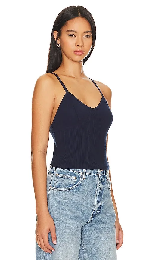 525 Liv Rib Bralette Top in Navy