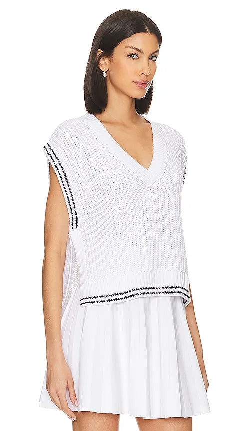 525 Lizzie Varsity Vest in White