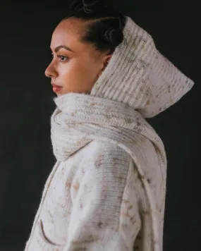 Blewog Hooded Scarf in Moss Speckle