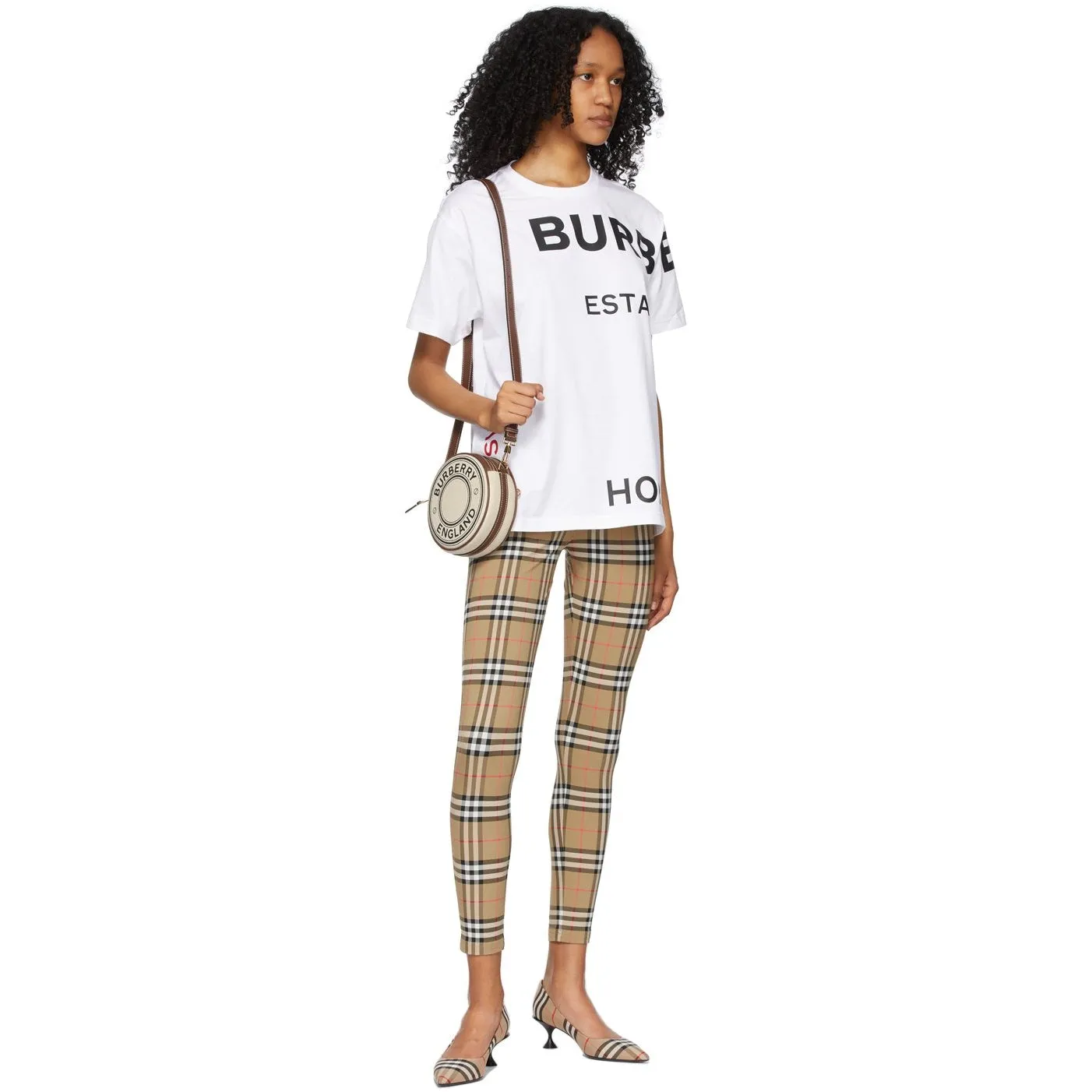 Burberry Beige Vintage Check Belvoir Leggings