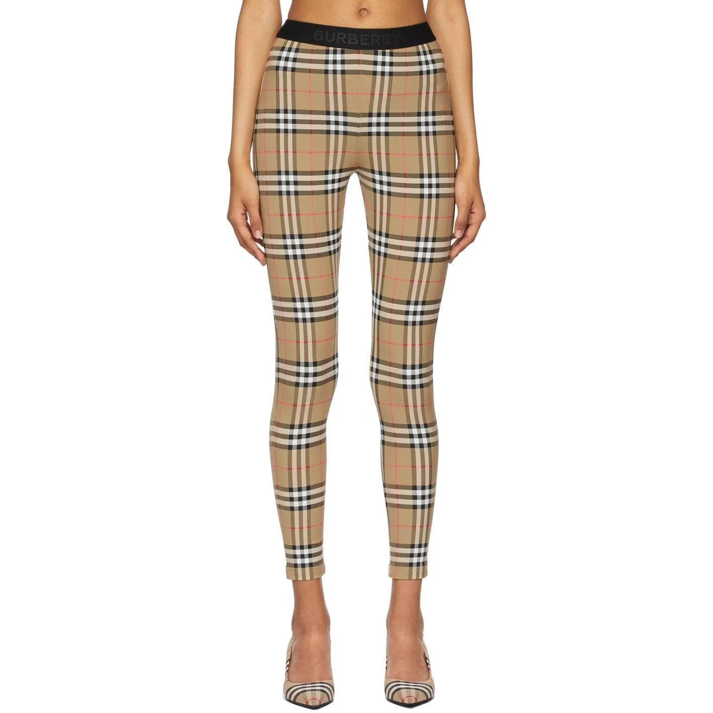 Burberry Beige Vintage Check Belvoir Leggings