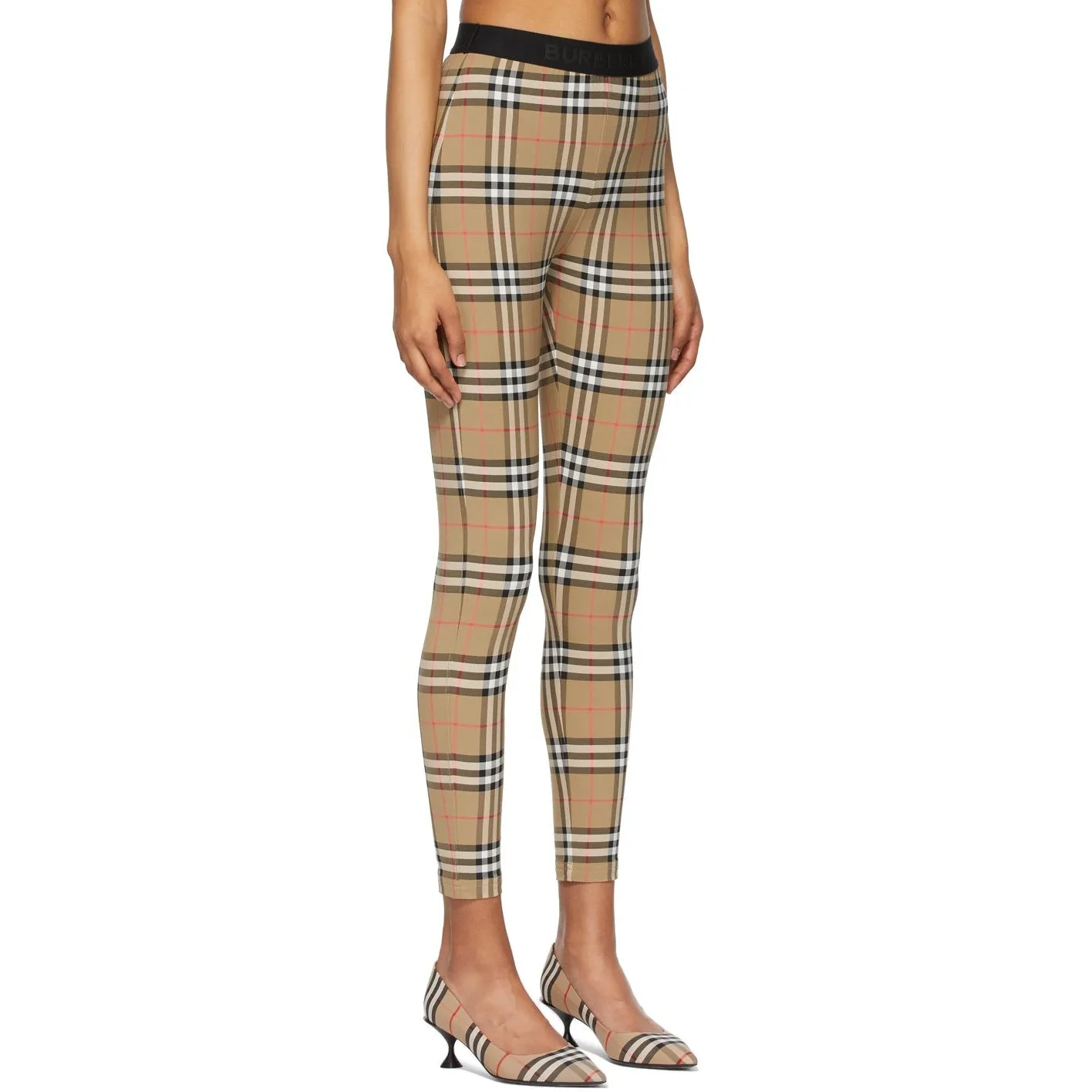 Burberry Beige Vintage Check Belvoir Leggings