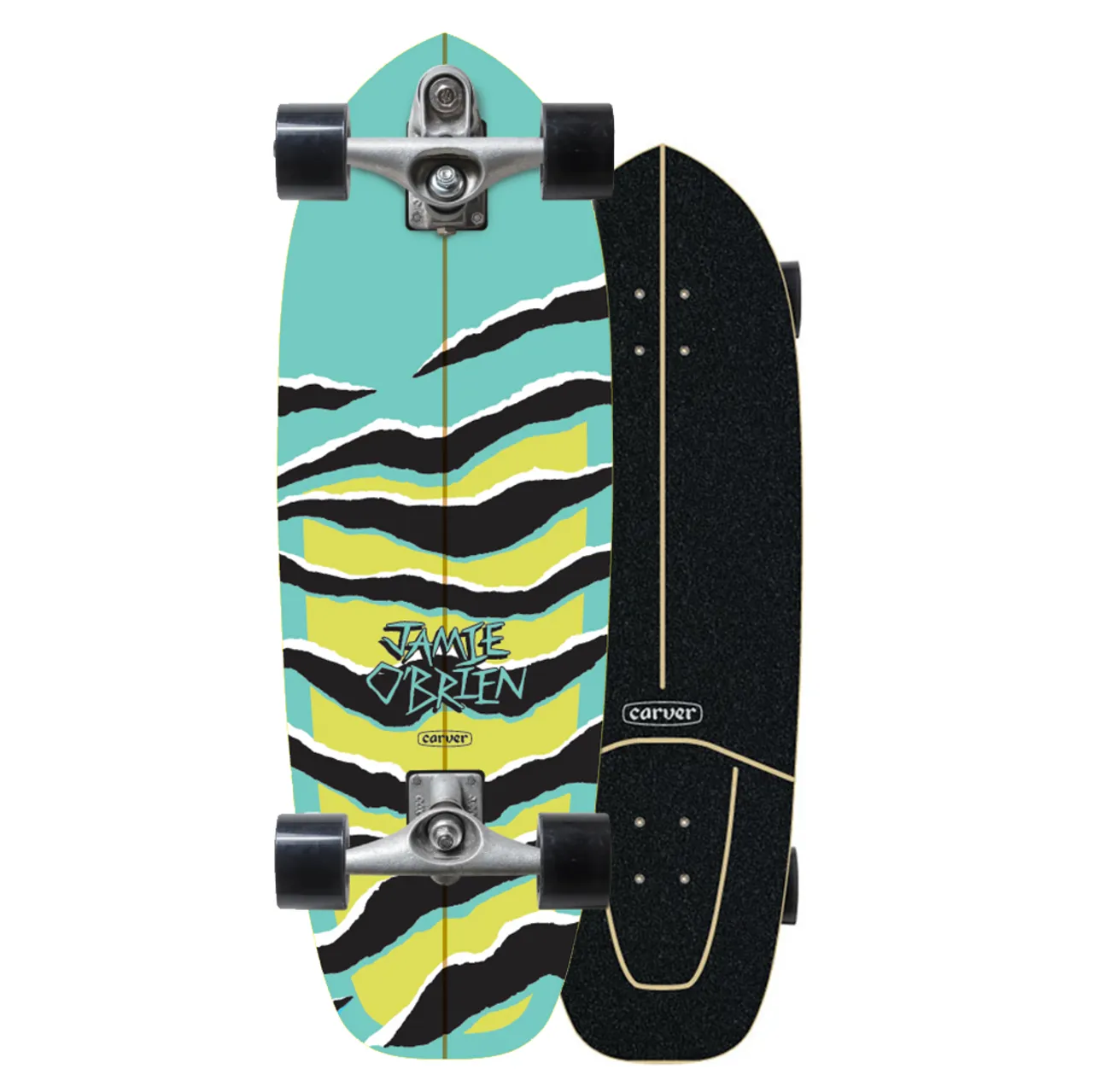 CARVER RAW C7 RAW 31" JOB AQUA TIGER SURFSKATE COMPLETE V3