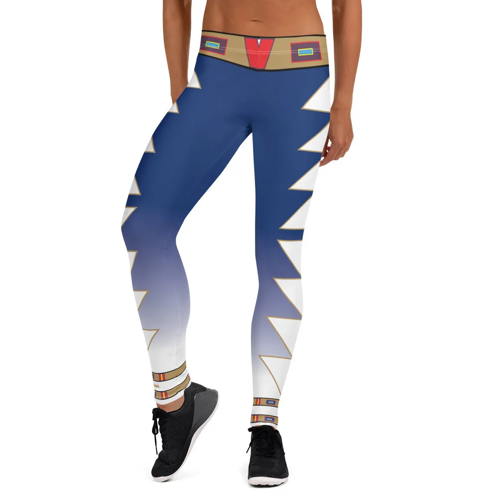 Centered Blue and Gold Fade Leggings