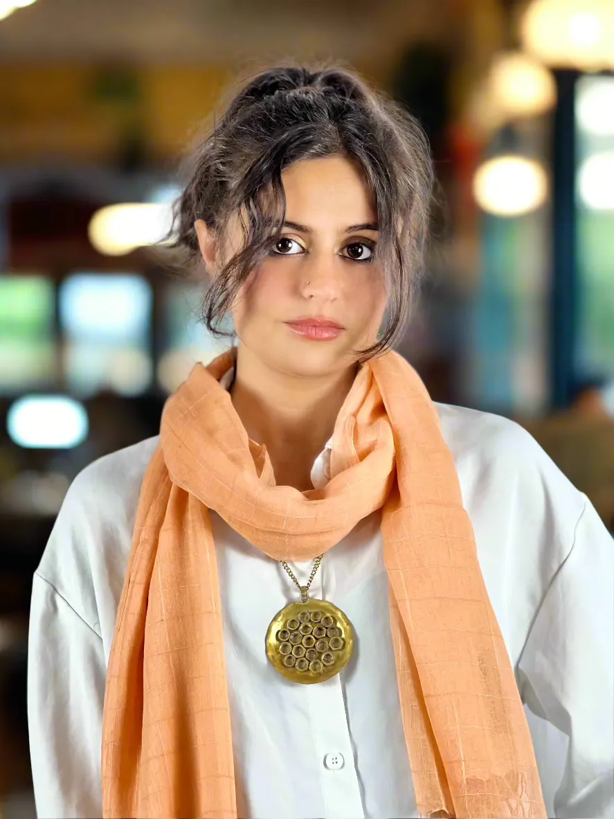 Coral Fine Muslin Scarf