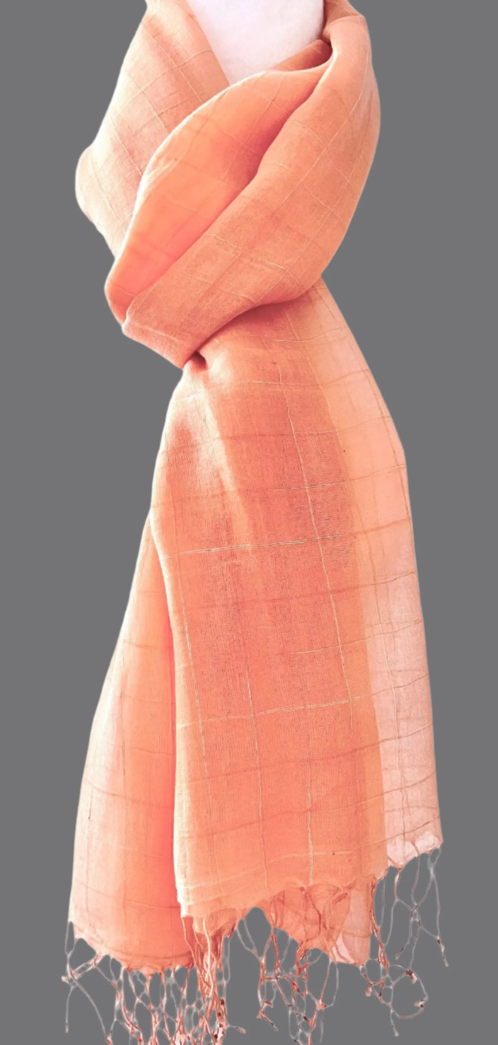 Coral Fine Muslin Scarf