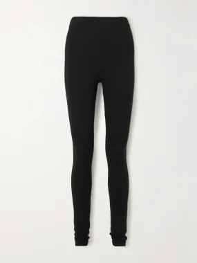Cork stretch-jersey leggings