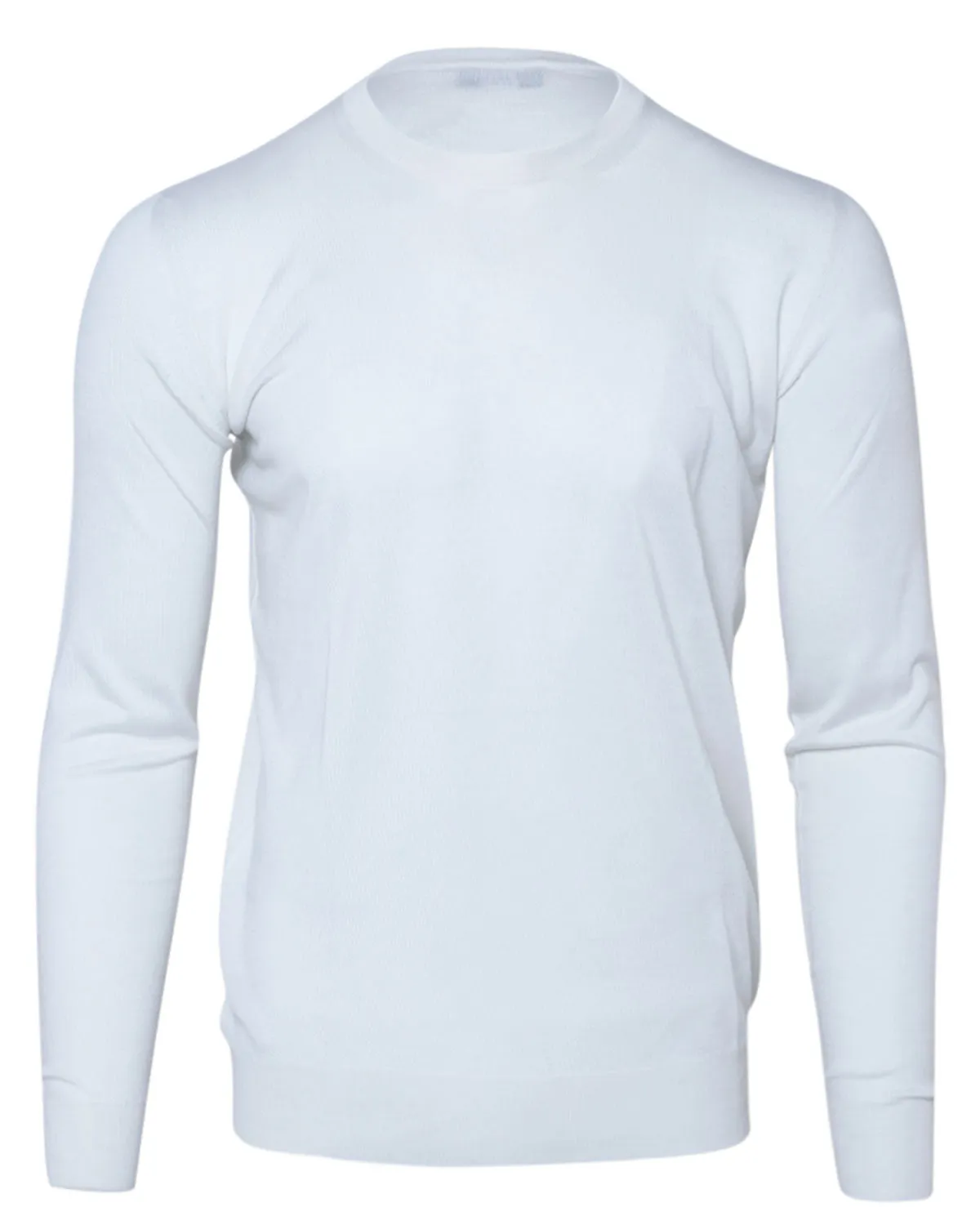 Cream Cashmere Blend Crewneck Sweater