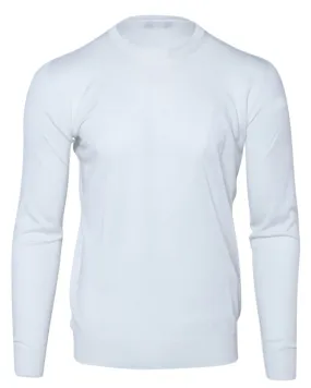 Cream Cashmere Blend Crewneck Sweater