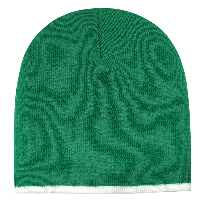 Decky 8007 - Acrylic Striped Short Beanie, Knit Cap