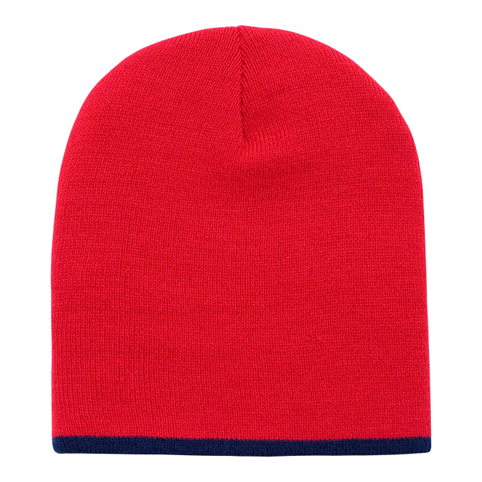 Decky 8007 - Acrylic Striped Short Beanie, Knit Cap