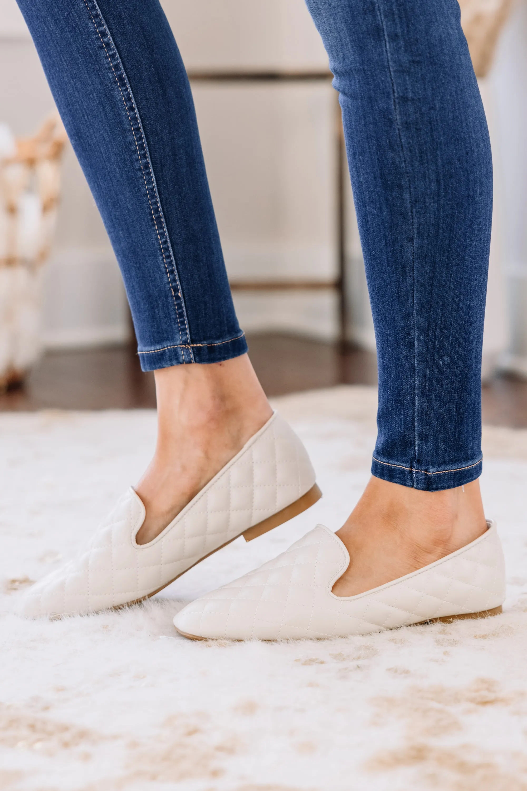 Dreaming Of You Cream White Loafers