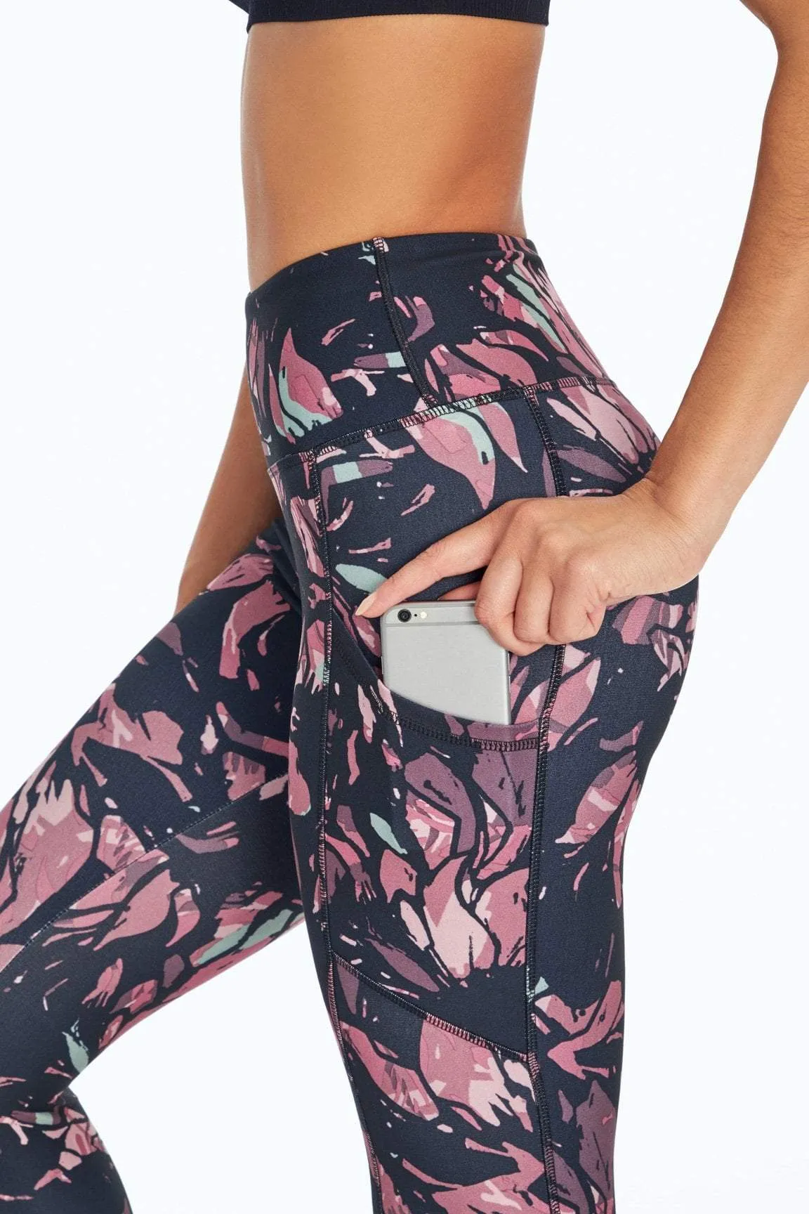 Eclipse Print Legging (Multi Stained Abstract Floral)