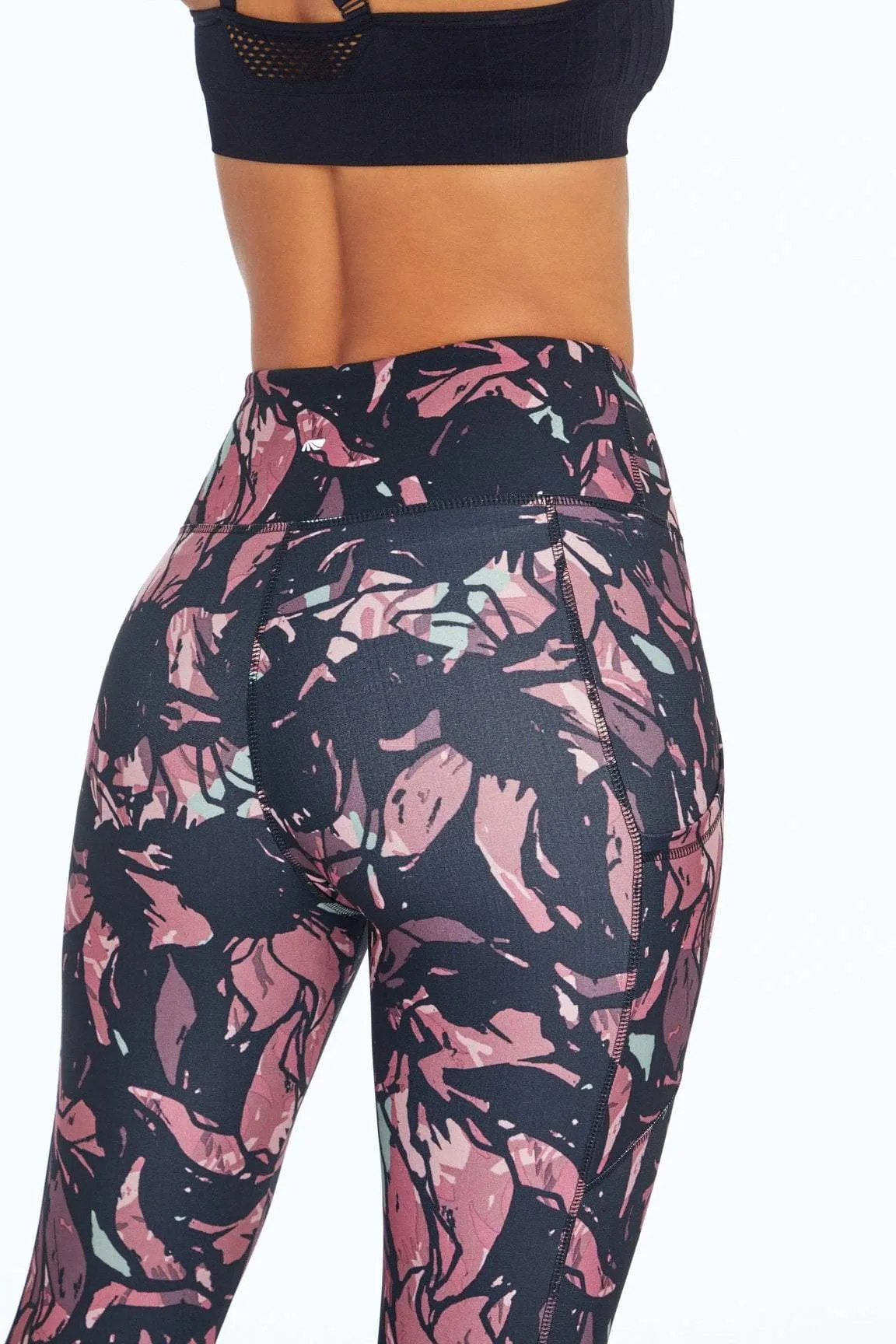 Eclipse Print Legging (Multi Stained Abstract Floral)