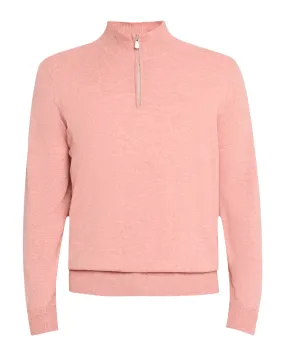 Grapefruit Quarter Zip Sweater