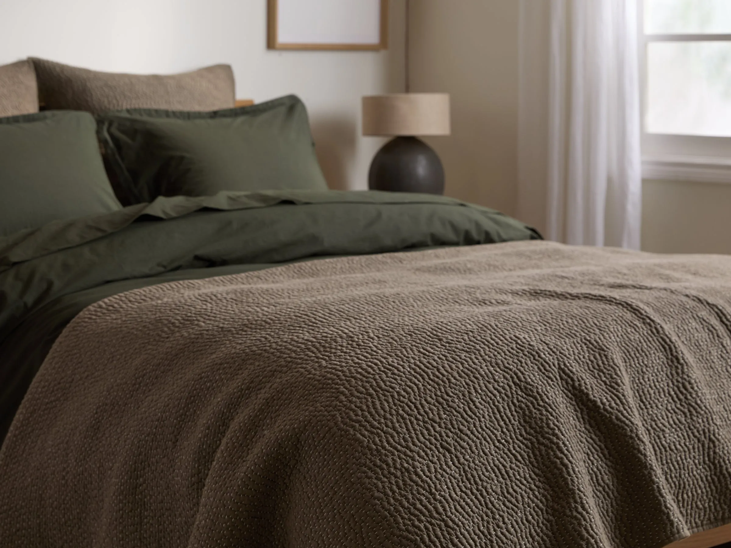 Hand Stitched Cotton Quilt (Ash)