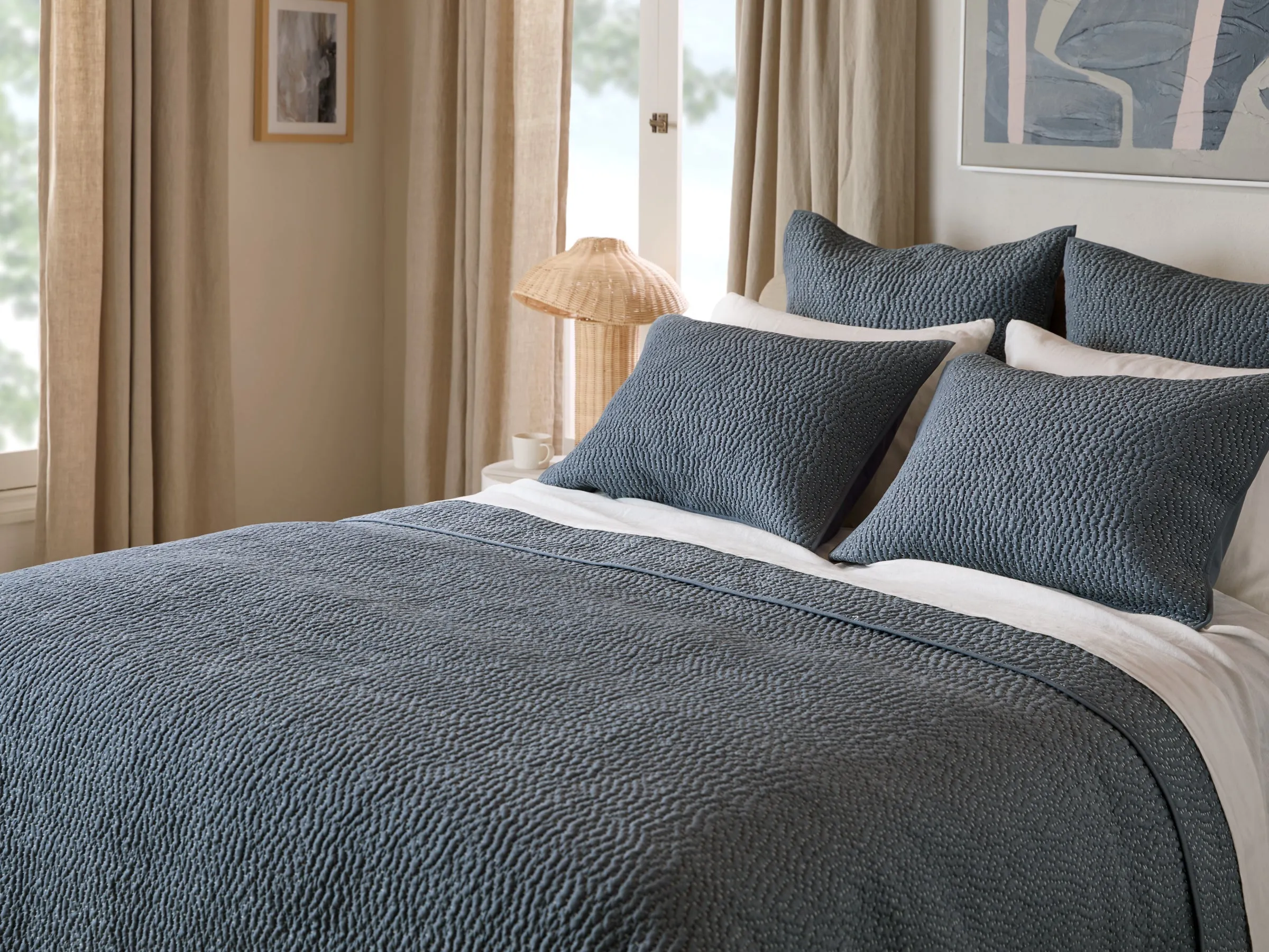 Hand Stitched Cotton Quilt (Dusk)