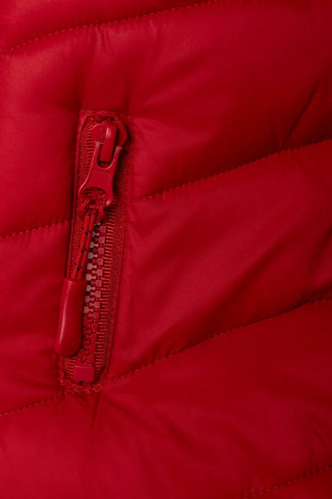 Hooded Puffer Jacket Red