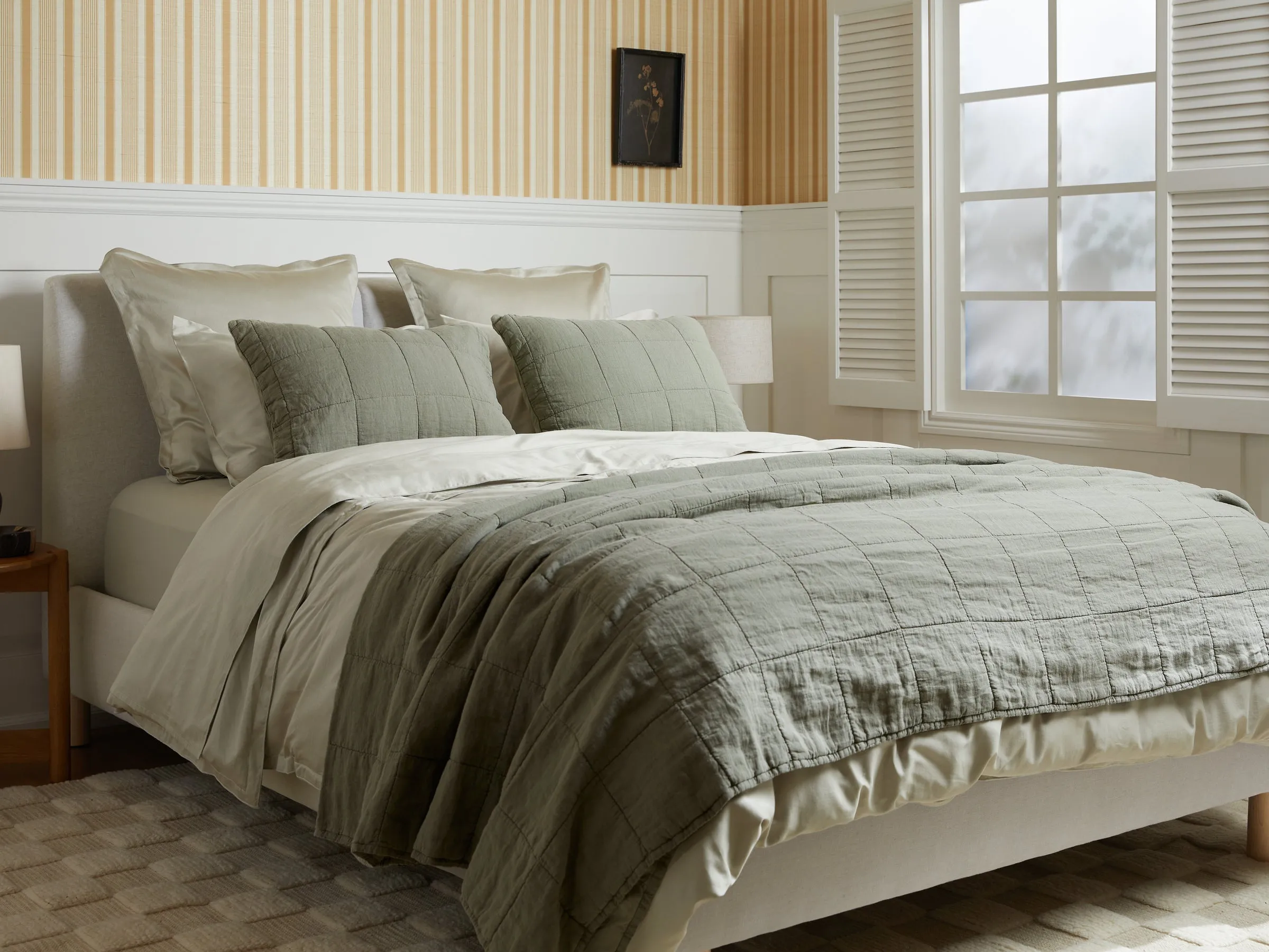 Linen Box Quilt (Moss)