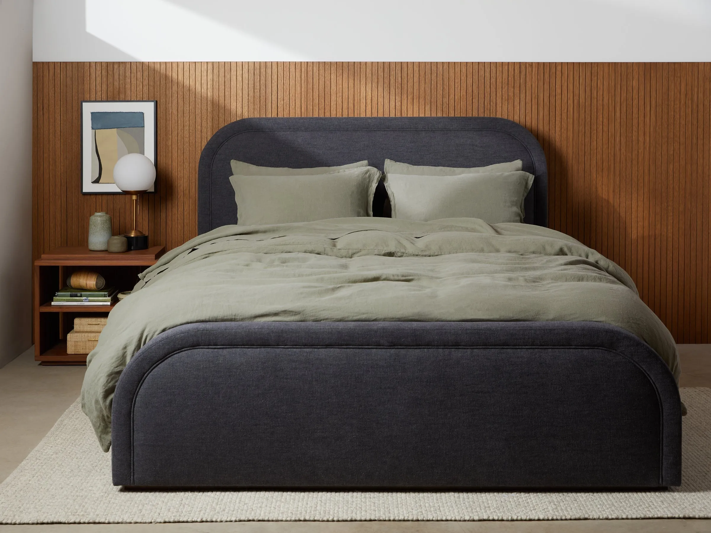 Linen Duvet Cover (Moss)