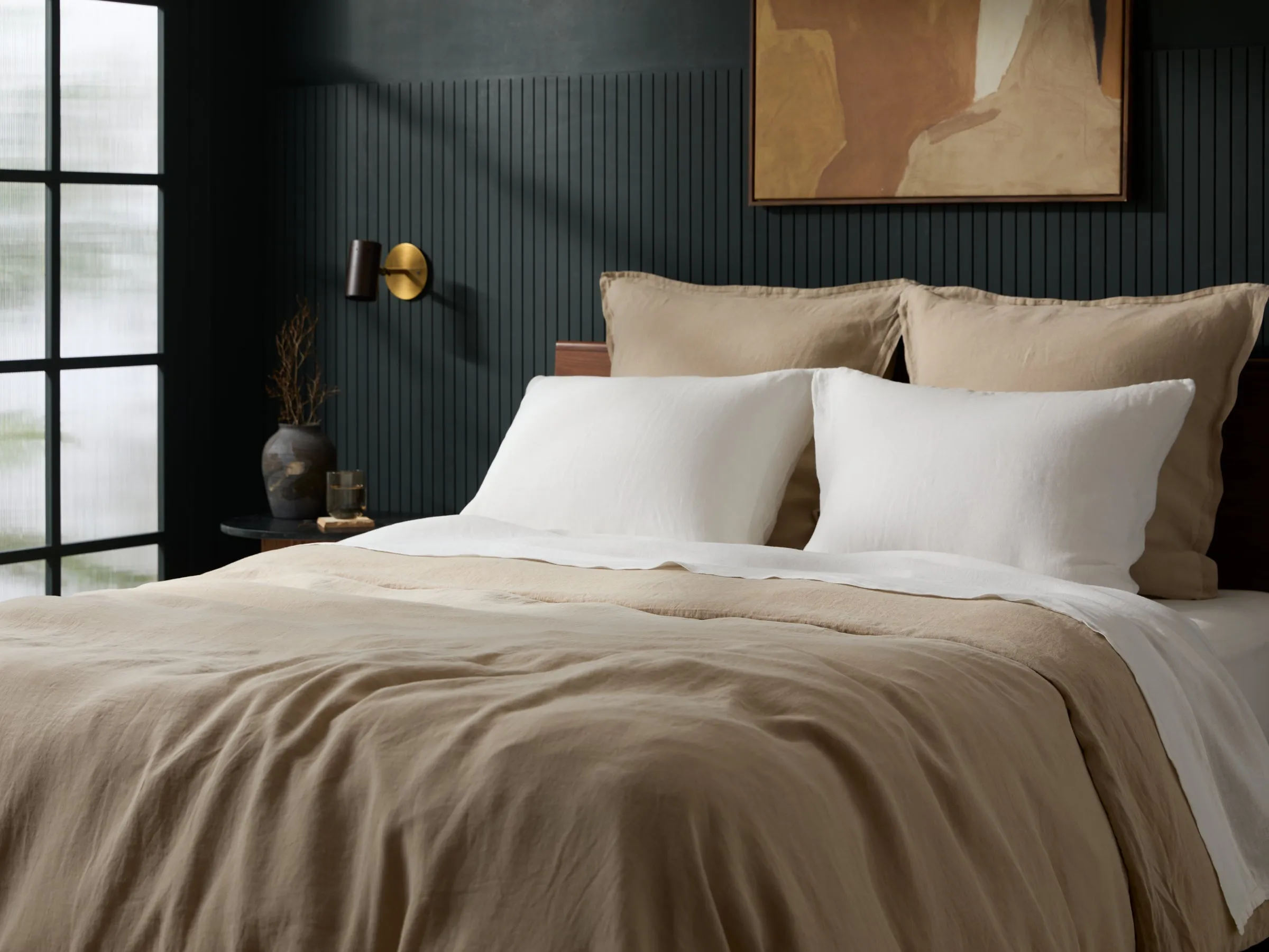Linen Duvet Cover (Toast)