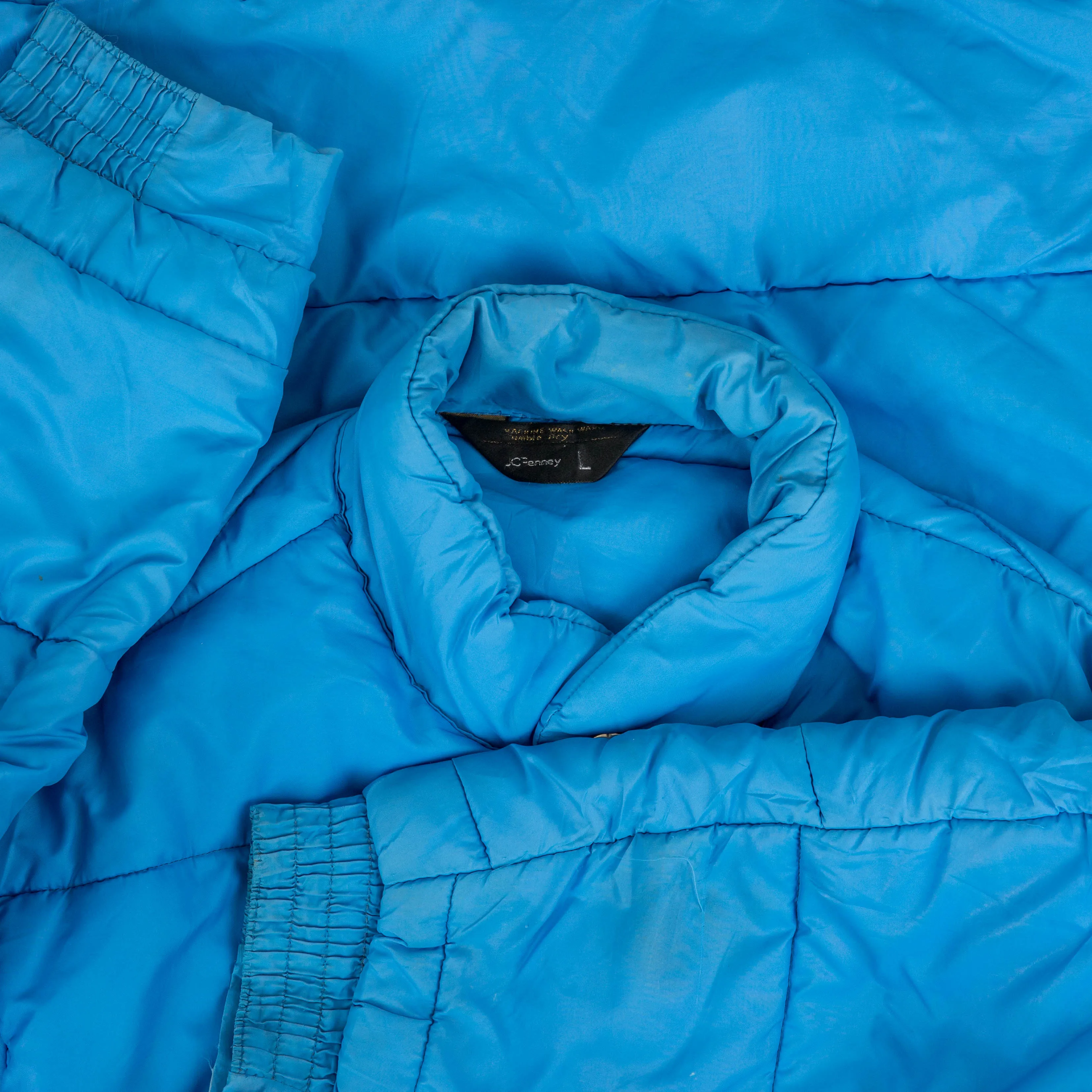 MEN'S VINTAGE 1970S JC PENNEY PUFFER JACKET - LARGE