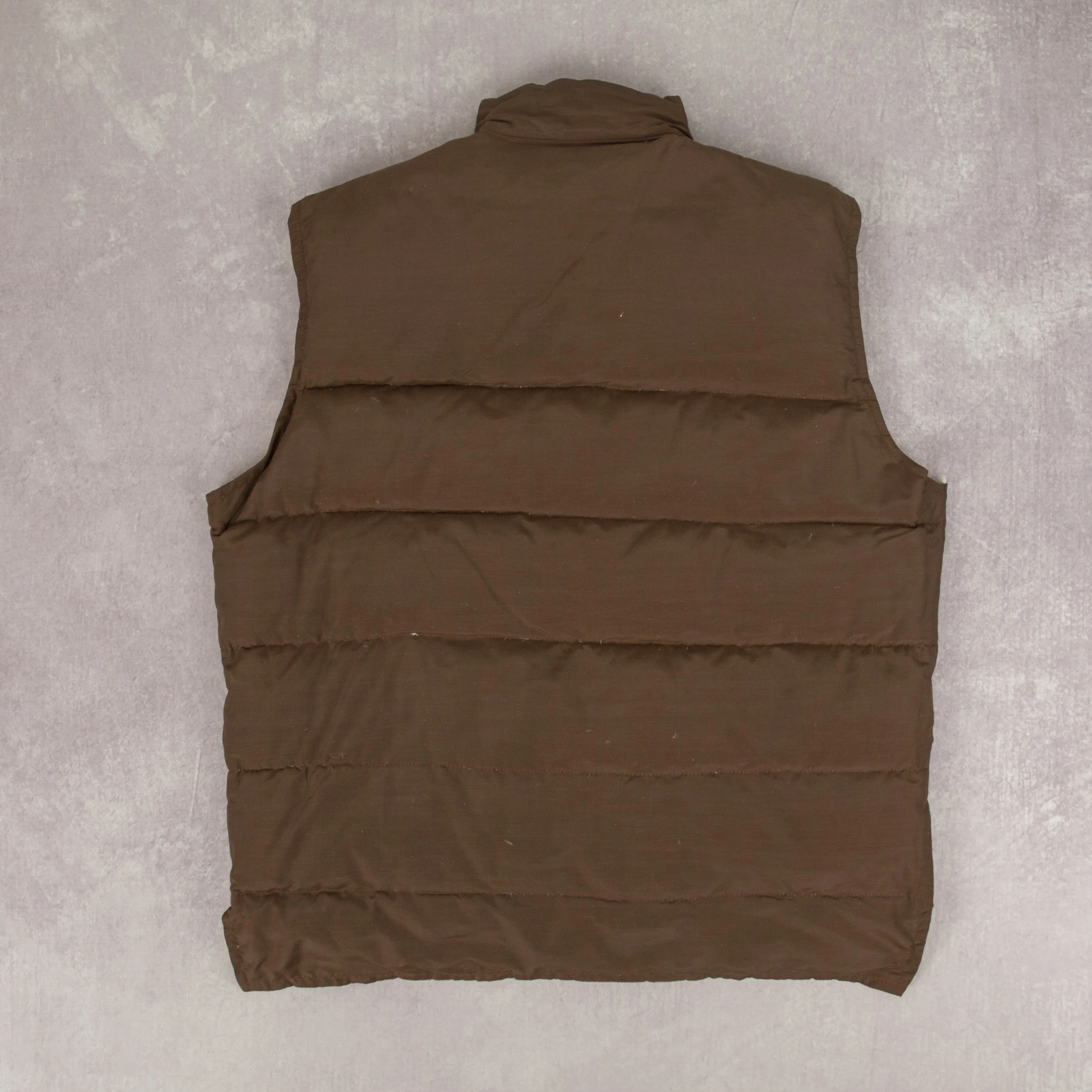 MEN'S VINTAGE 1980S REVERSIBLE GOOSE DOWN PUFFER GILET JACKET - X-LARGE