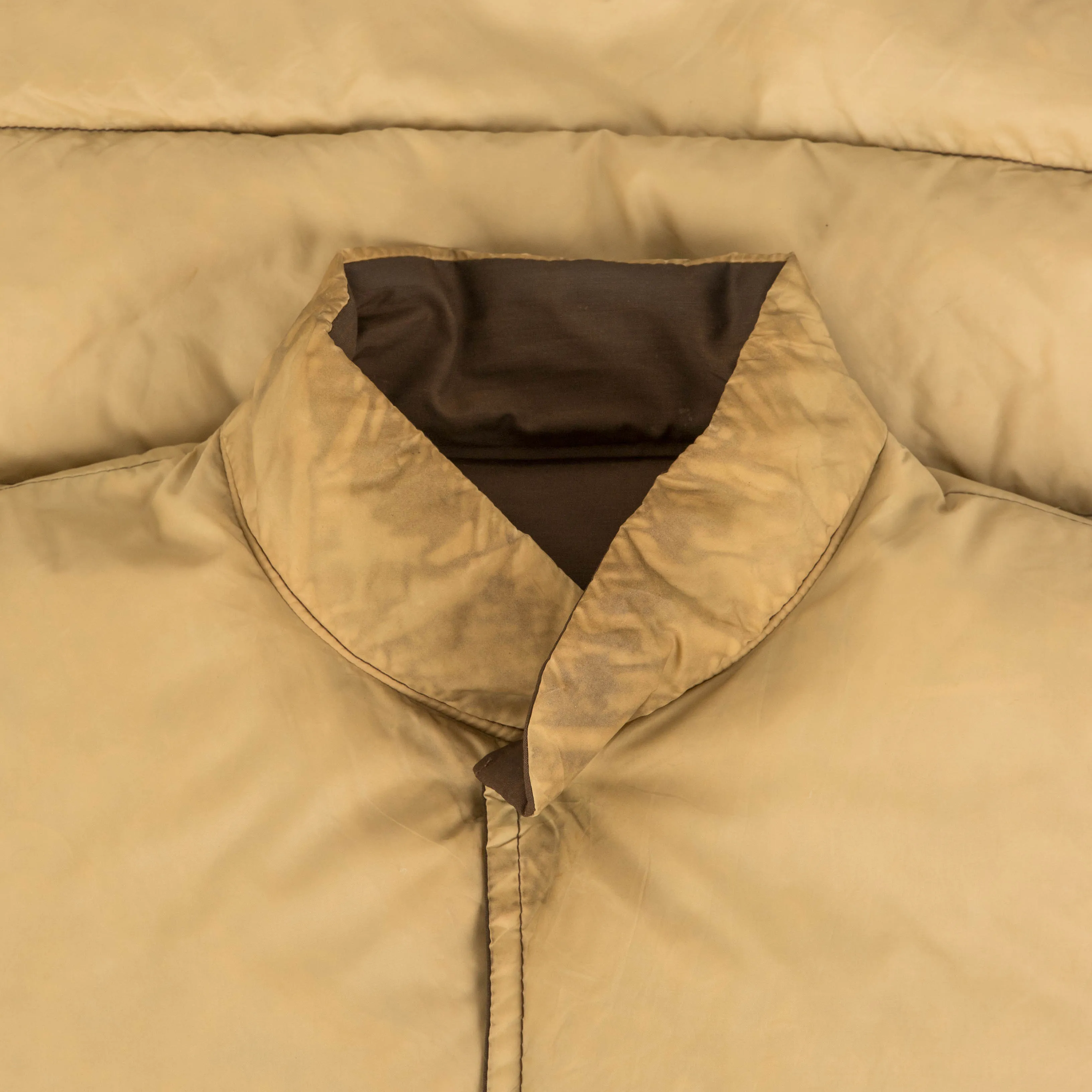 MEN'S VINTAGE 1980S REVERSIBLE GOOSE DOWN PUFFER GILET JACKET - X-LARGE