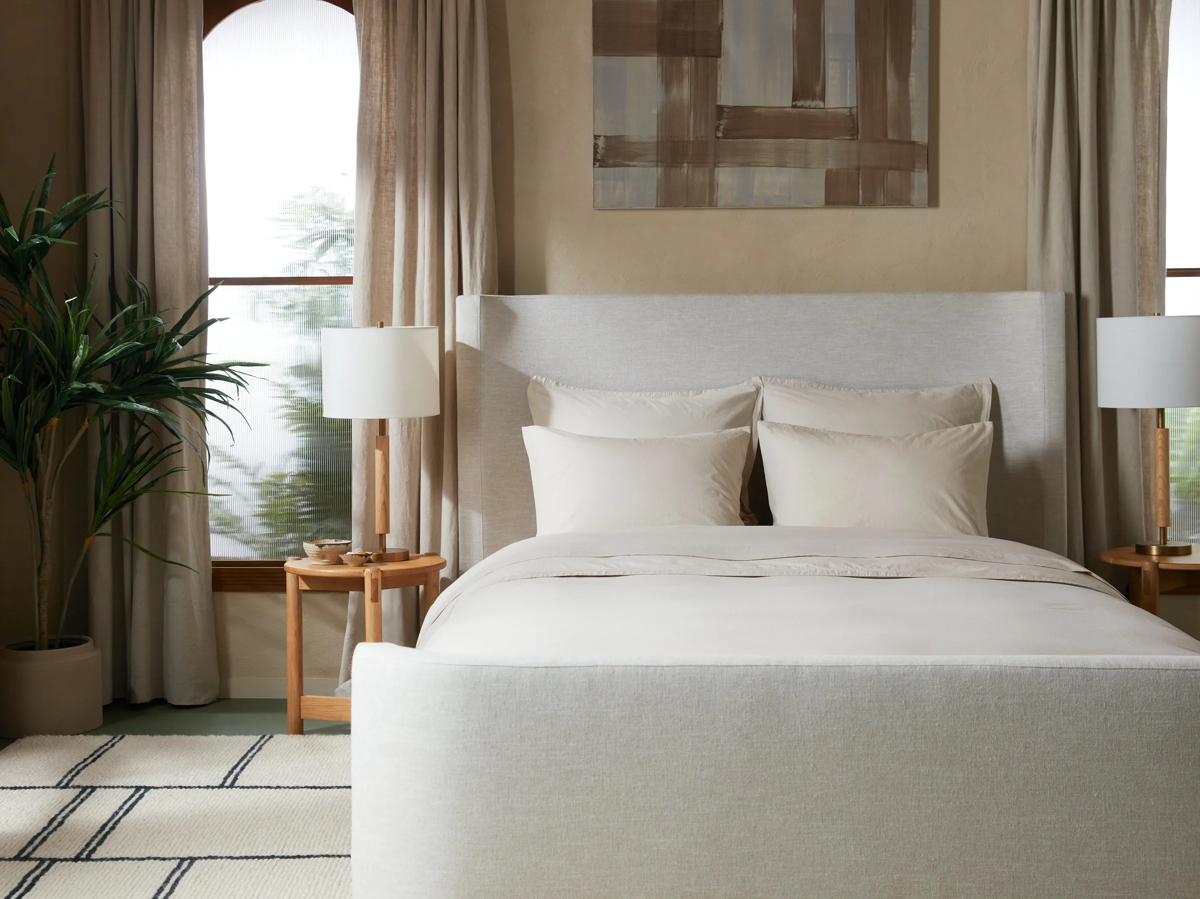 Percale Sheet Set - Bone K/CK