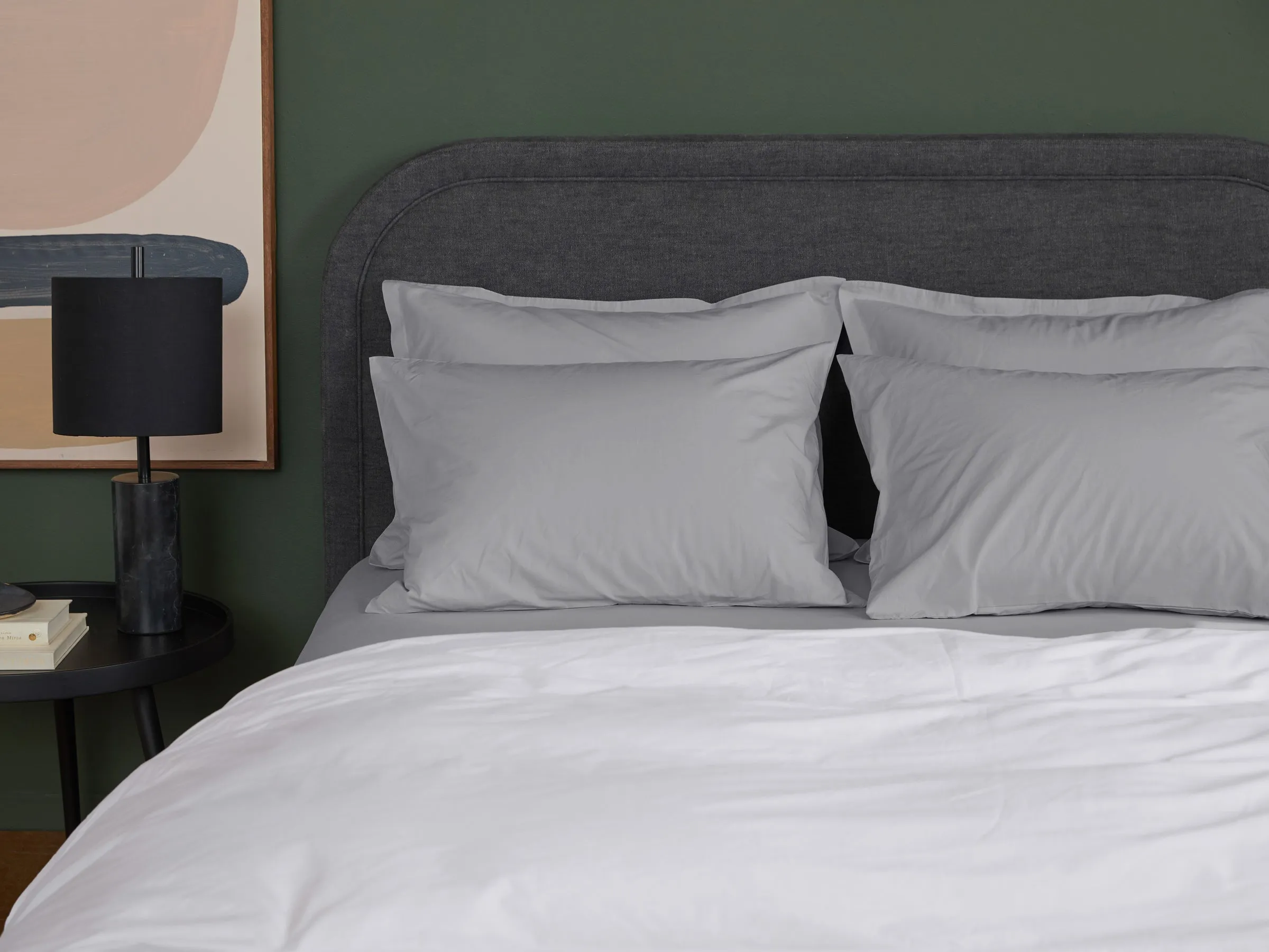 Percale Sheet Set - Light Grey F/Q