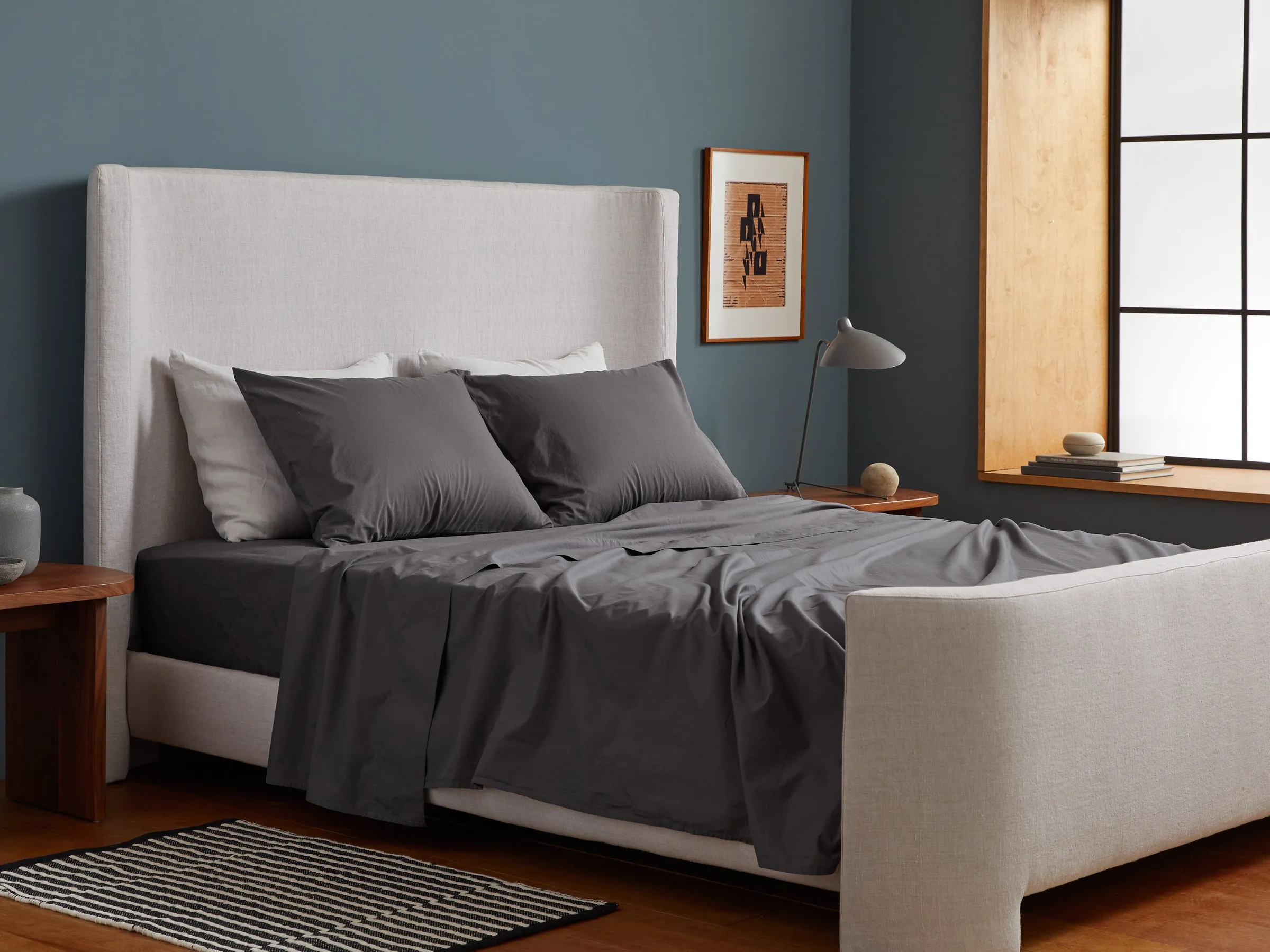 Percale Sheet Set - Slate F/Q