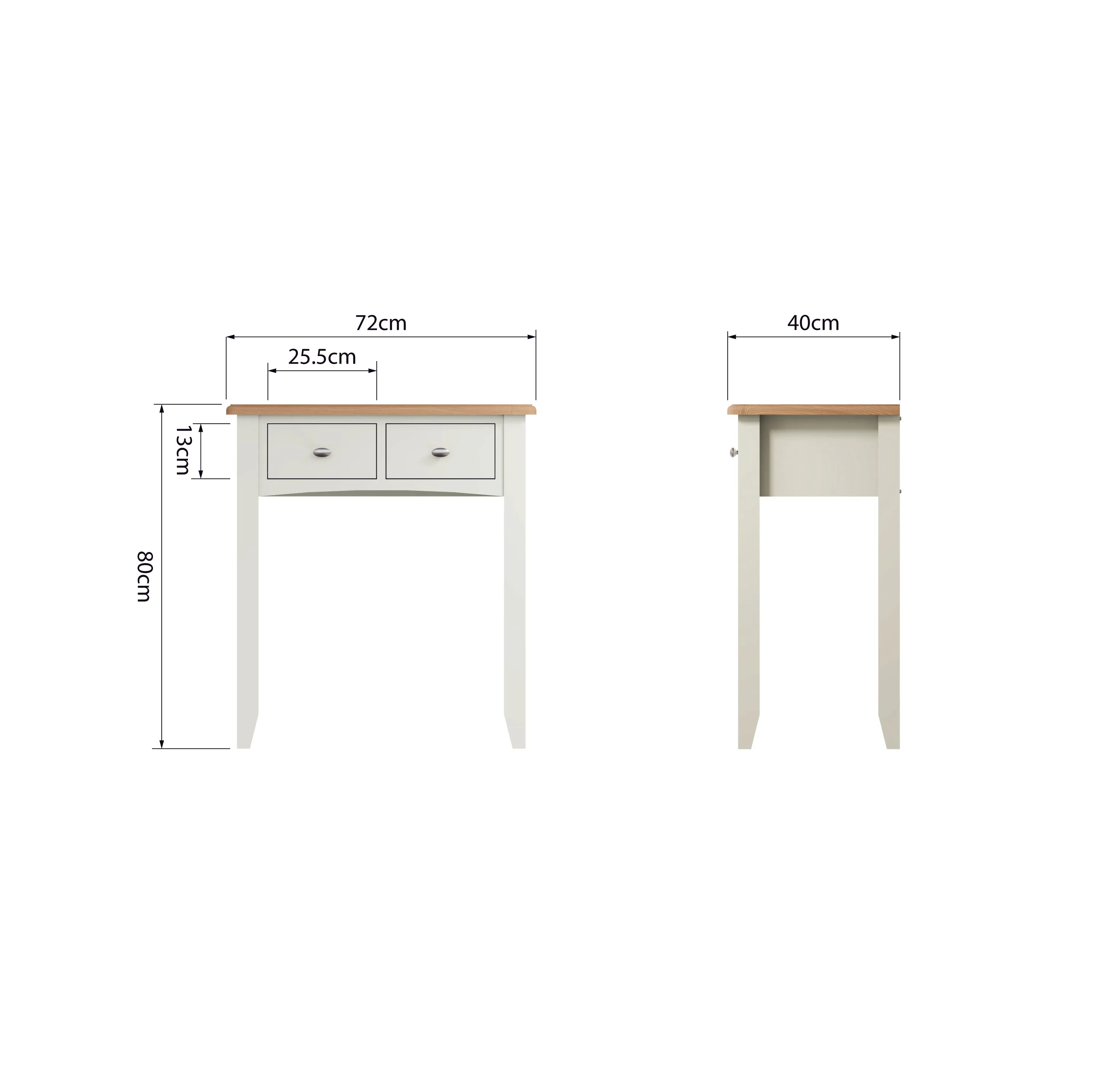 Salisbury Pure White Dressing Table 72 x 40 x 80 cm