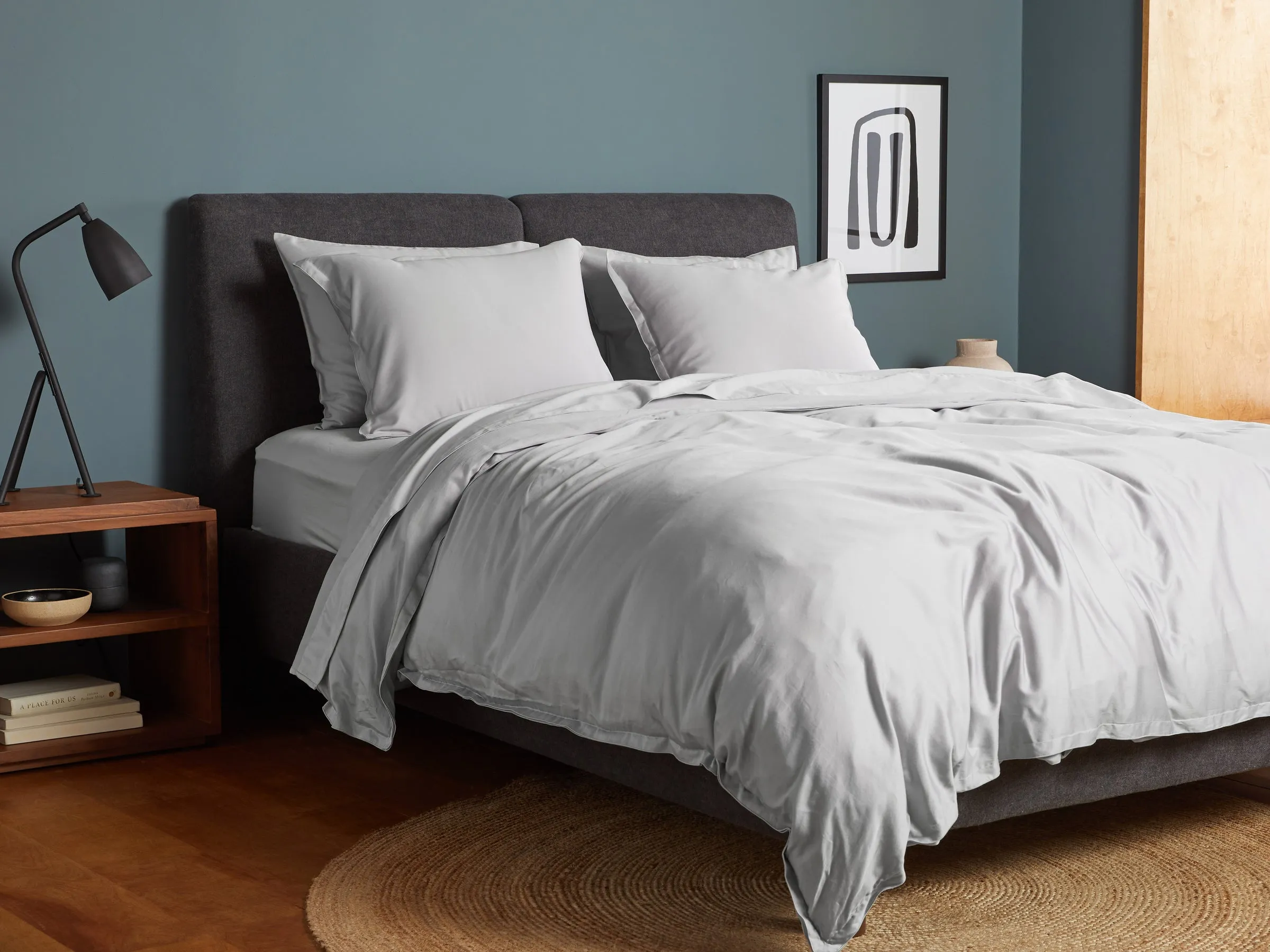 Sateen Sheet Set - Light Grey K/CK