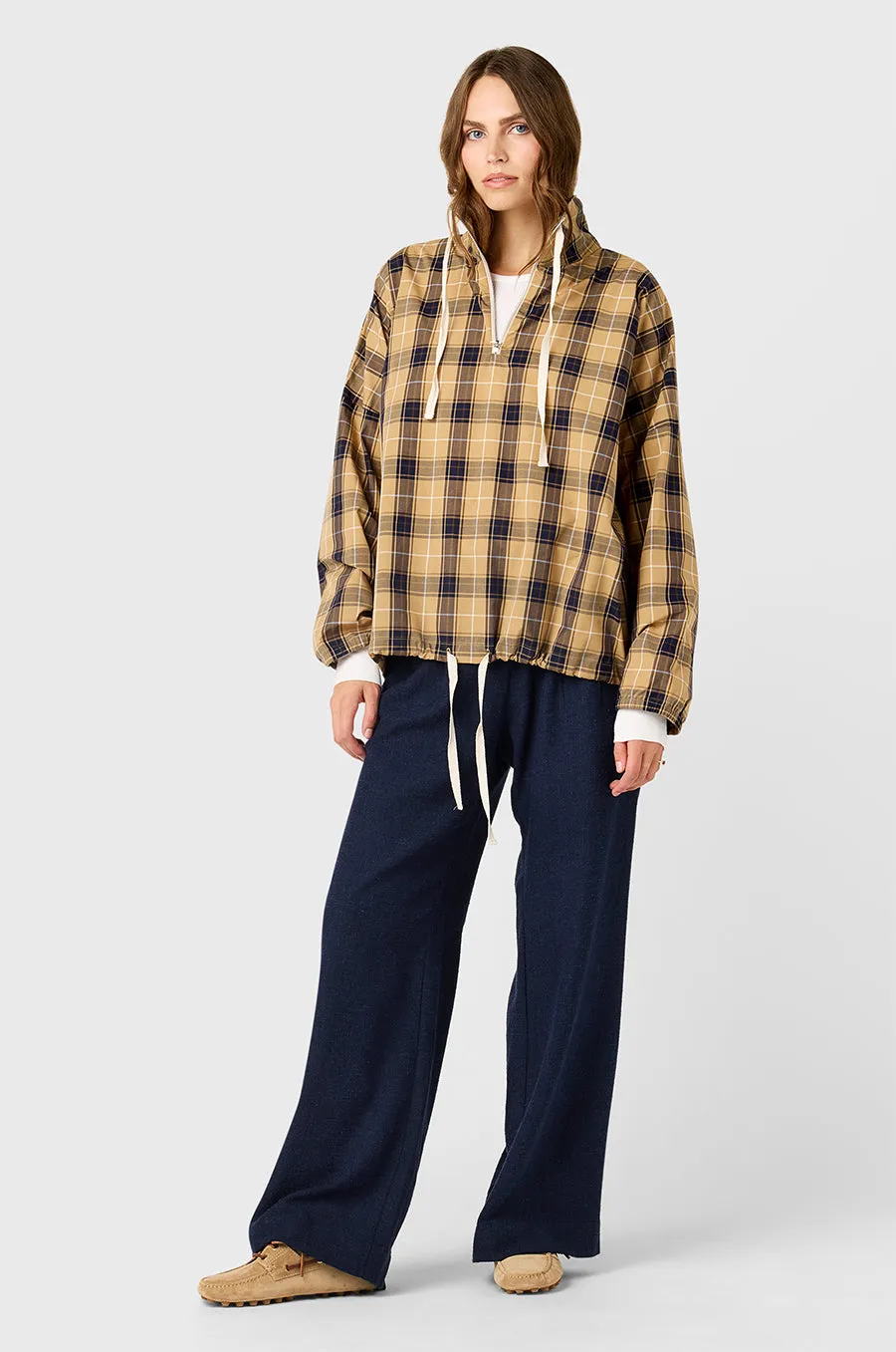 SLOUCHY HIGH WAISTED TROUSER IN MIDNIGHT