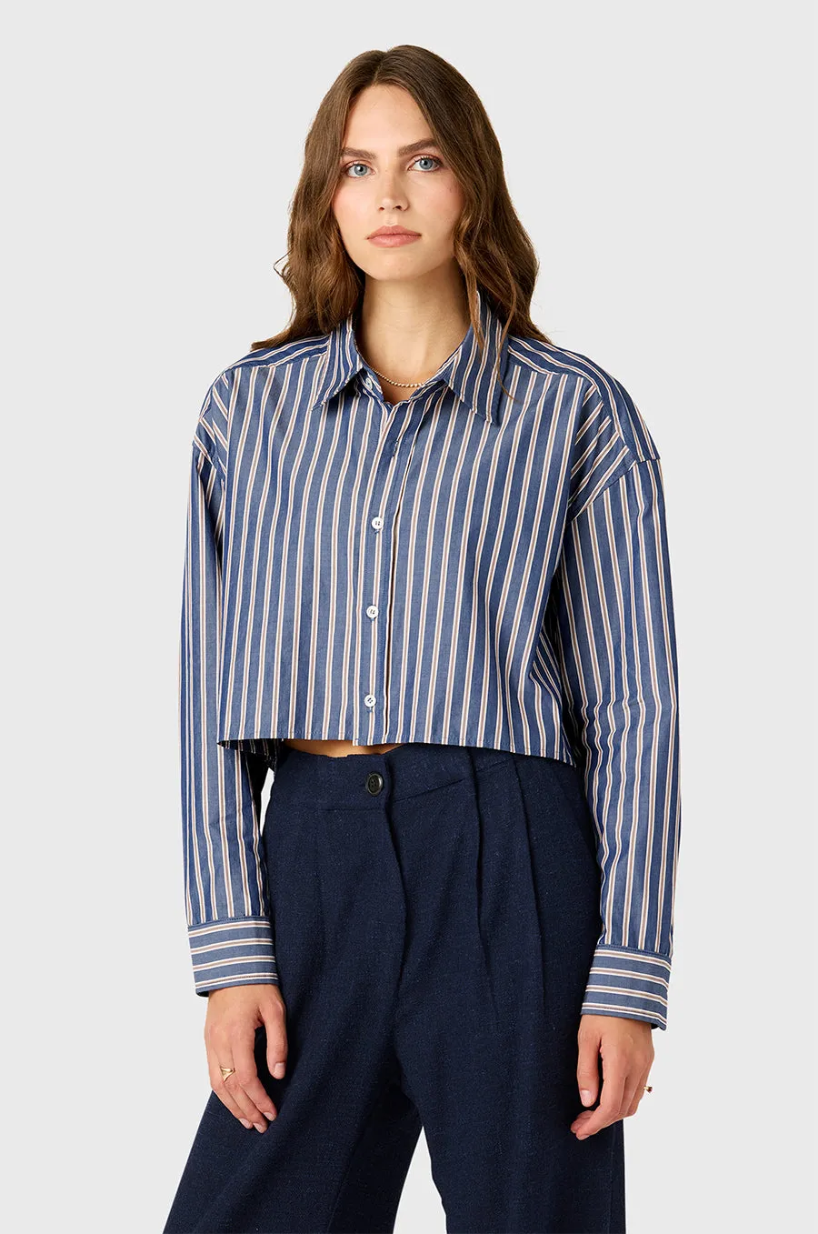 SLOUCHY HIGH WAISTED TROUSER IN MIDNIGHT