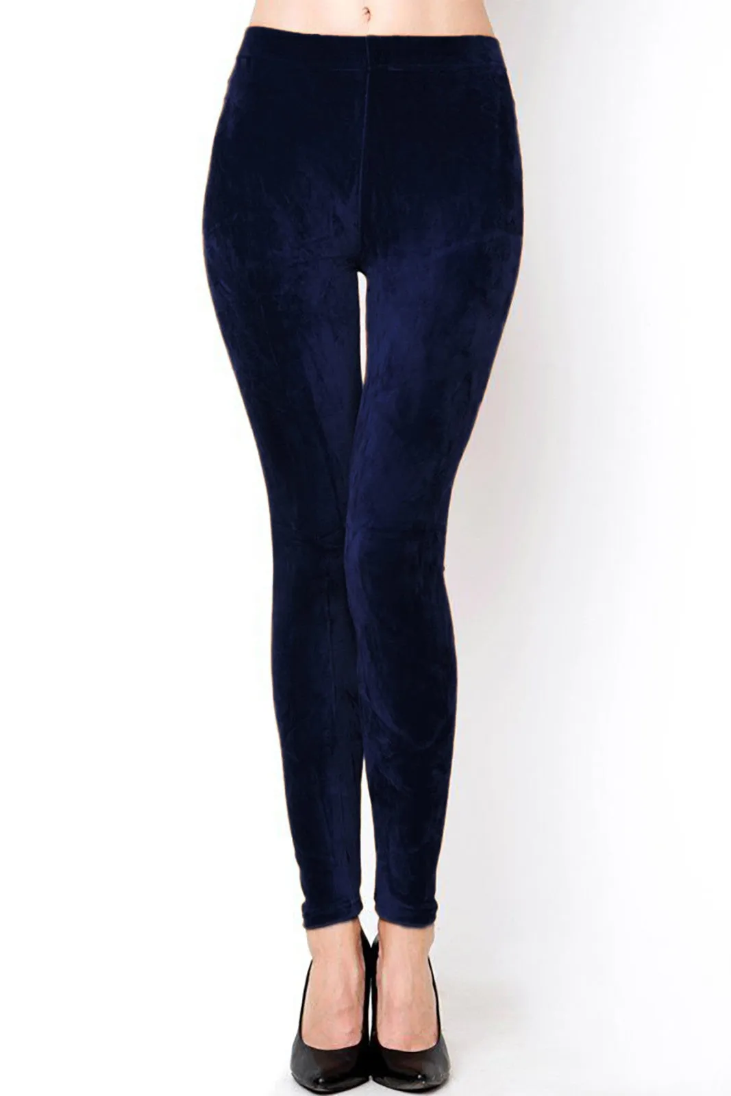 Velour Leggings in Midnight