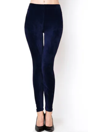 Velour Leggings in Midnight