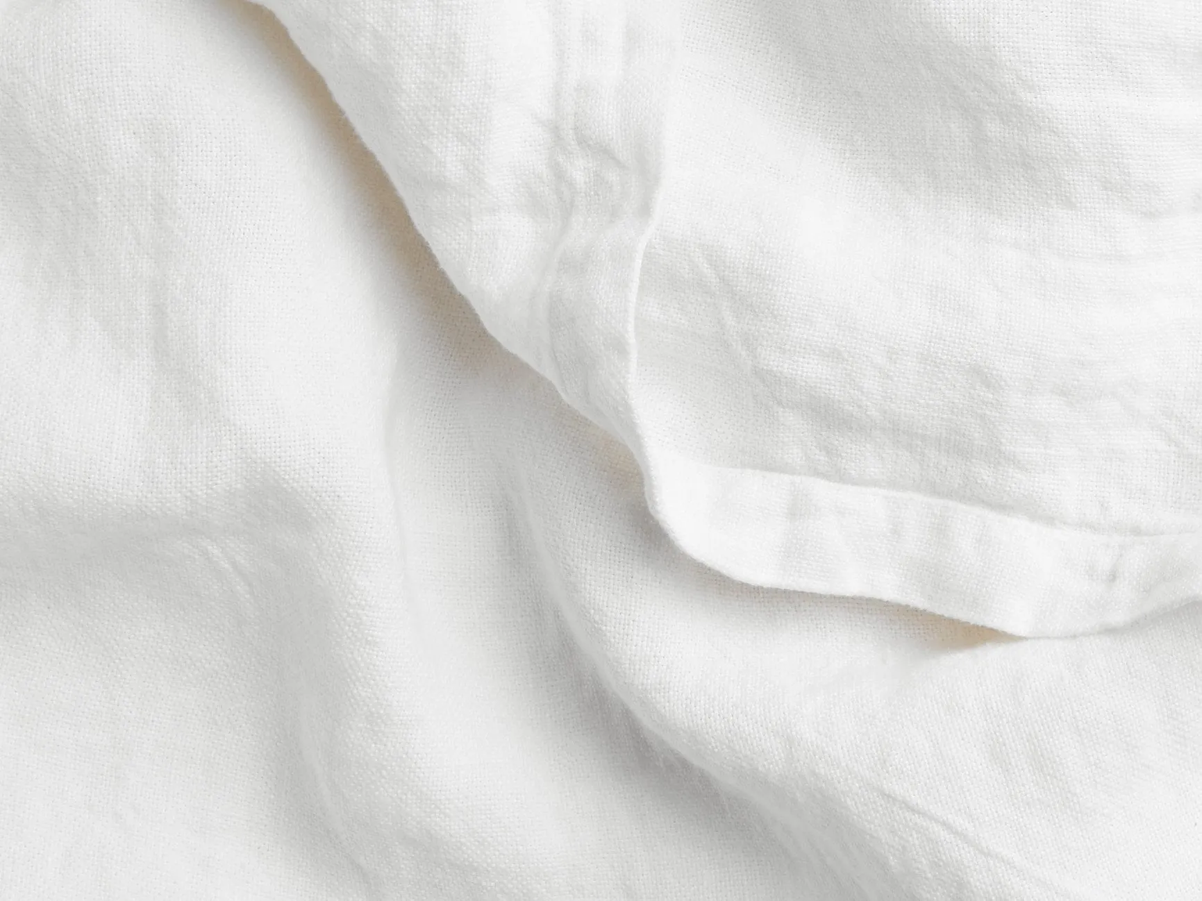 Vintage Linen Bed Blanket (Antique White)