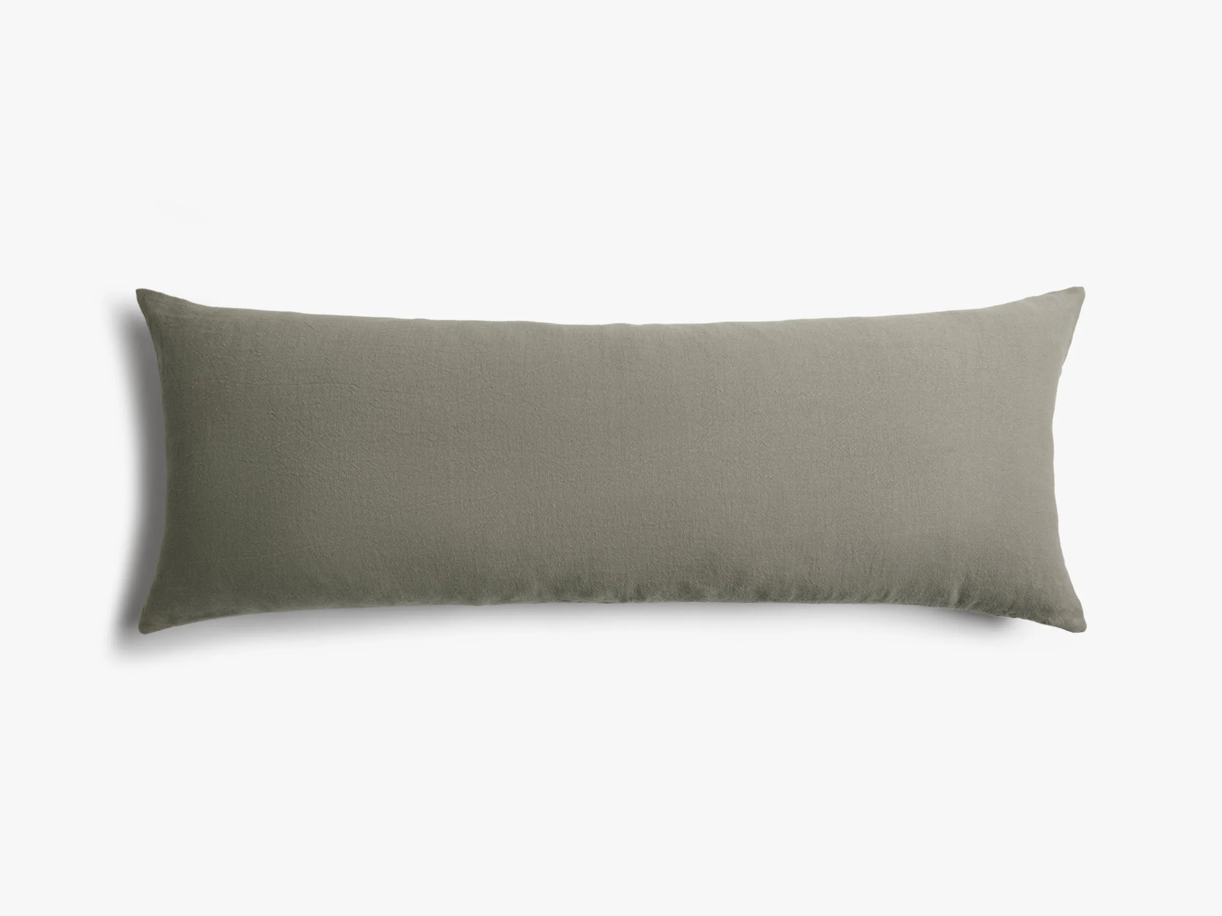 Vintage Linen Body Pillow Cover (Moss)