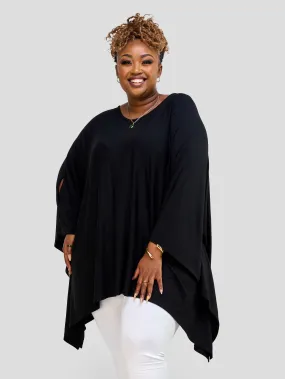 Vivo Essentials Wide Loose Top - Black