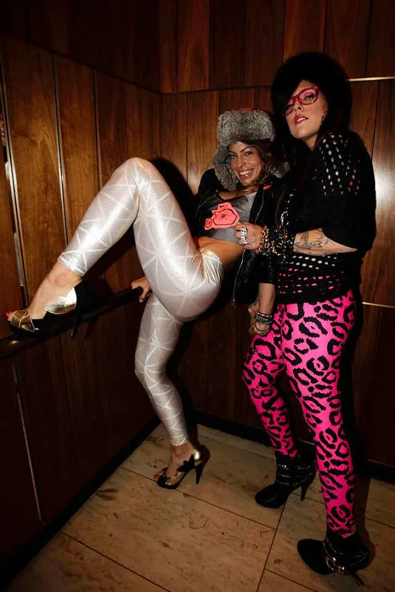 White Gold Disco Leggings (XS/Teen 12)