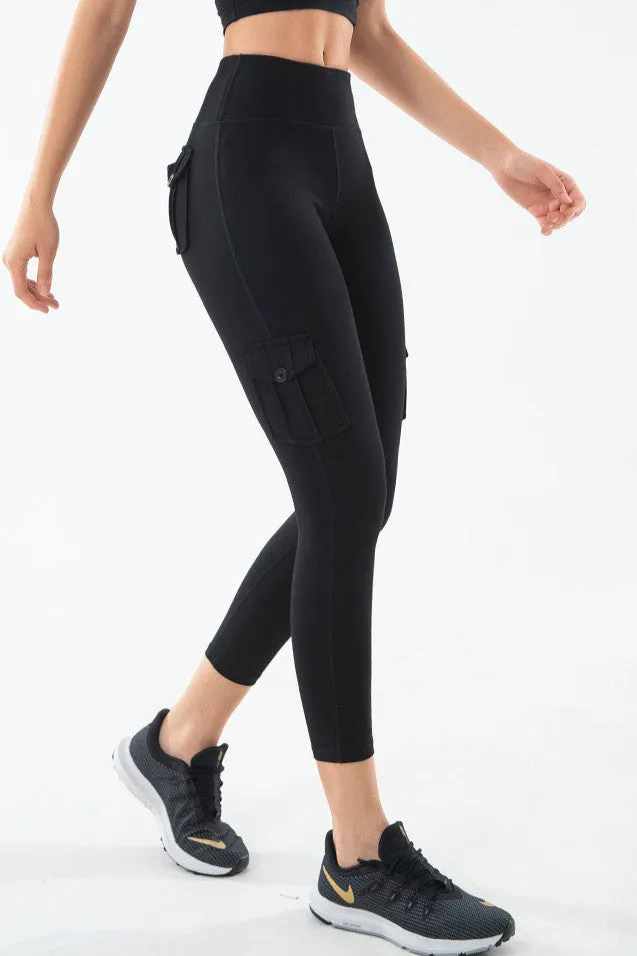 Women Cargo Stretch Sports Leggings