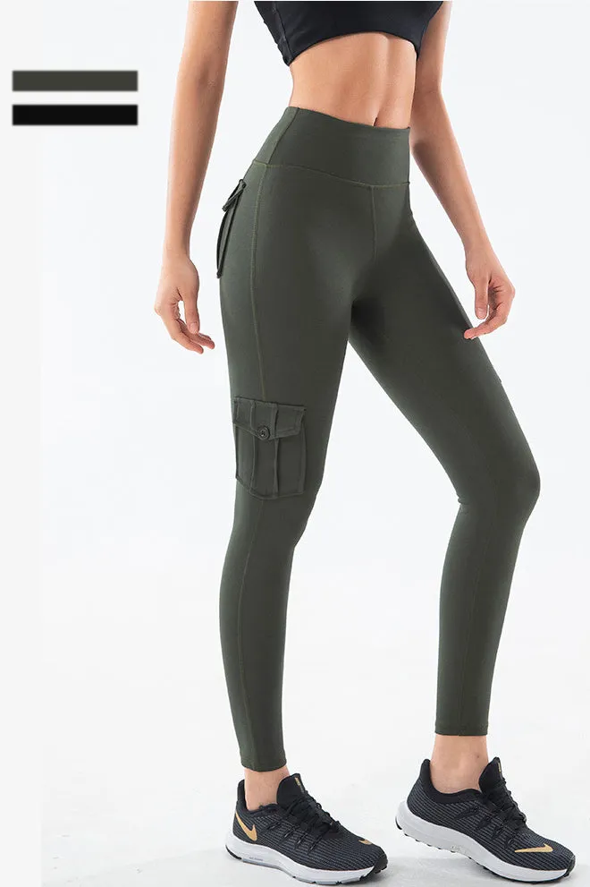 Women Cargo Stretch Sports Leggings