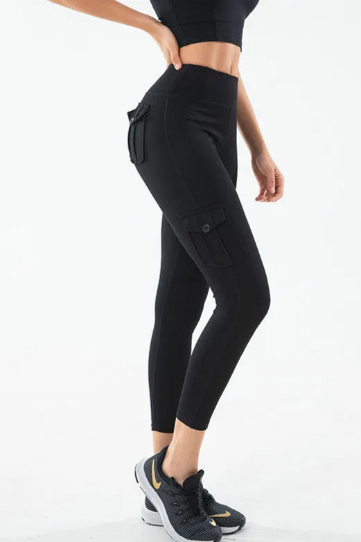 Women Cargo Stretch Sports Leggings