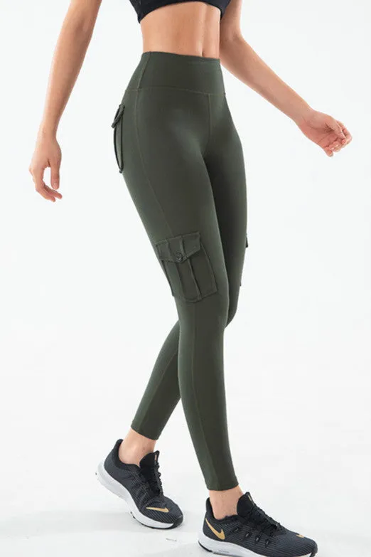 Women Cargo Stretch Sports Leggings