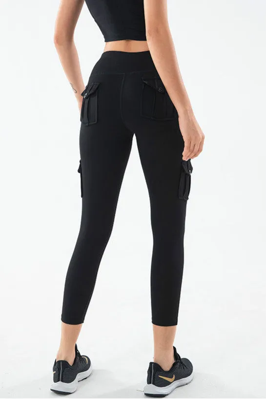Women Cargo Stretch Sports Leggings