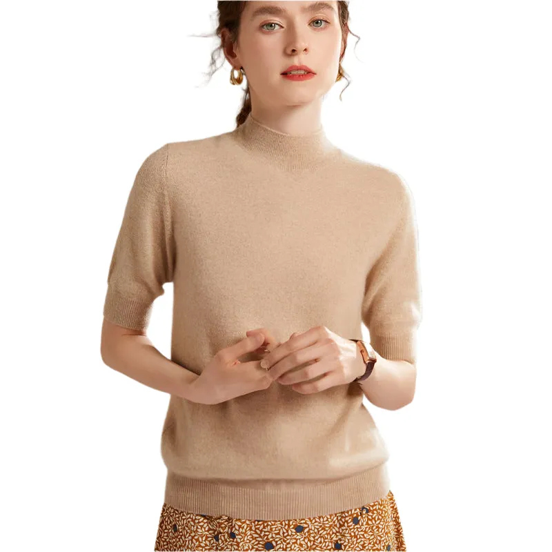 Women's Half Sleeve Cashmere Wool Sweater