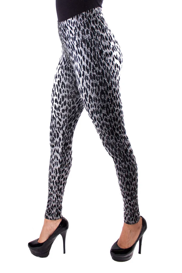 Wool Leopard Leggings (Small)