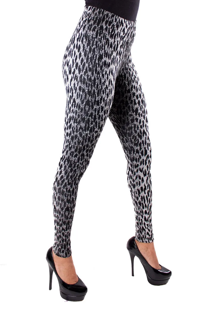 Wool Leopard Leggings (Small)